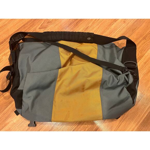 Vintage Timbuk2 Classic Messenger Bag Gray/Yellow Good Condition 27" by 17" - Picture 4 of 5
